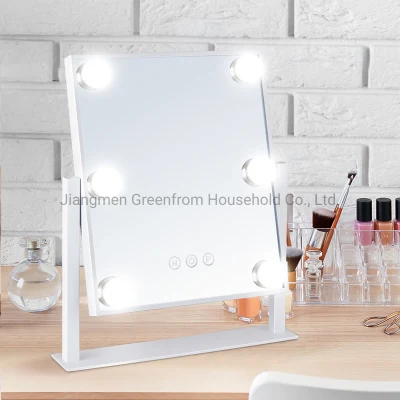 Miroir de courtoisie pour salon de maquillage Hollywood avec ampoules Gmh1502