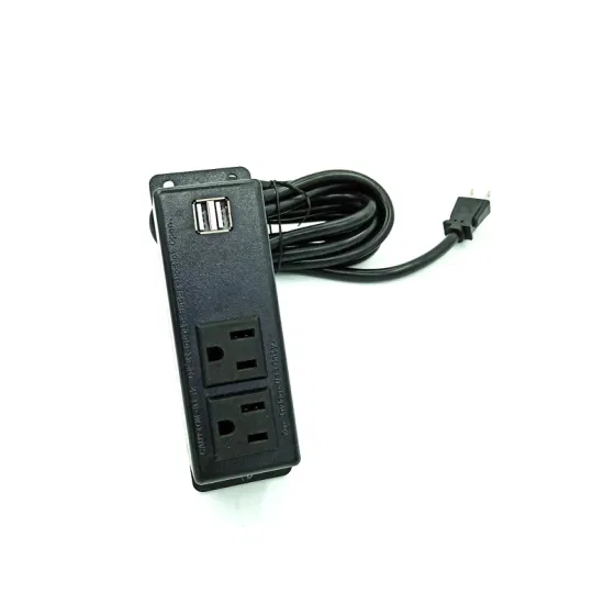 Bayu Us Amérique/Canada/Mexique Bandes d'alimentation de bureau populaires de bonne qualité Nous doubles prises de courant à 2 voies avec chargeur et capuchon USB