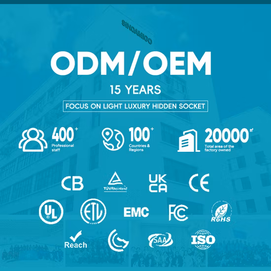 Prise de sol robuste à couvercle escamotable avec chargeur USB